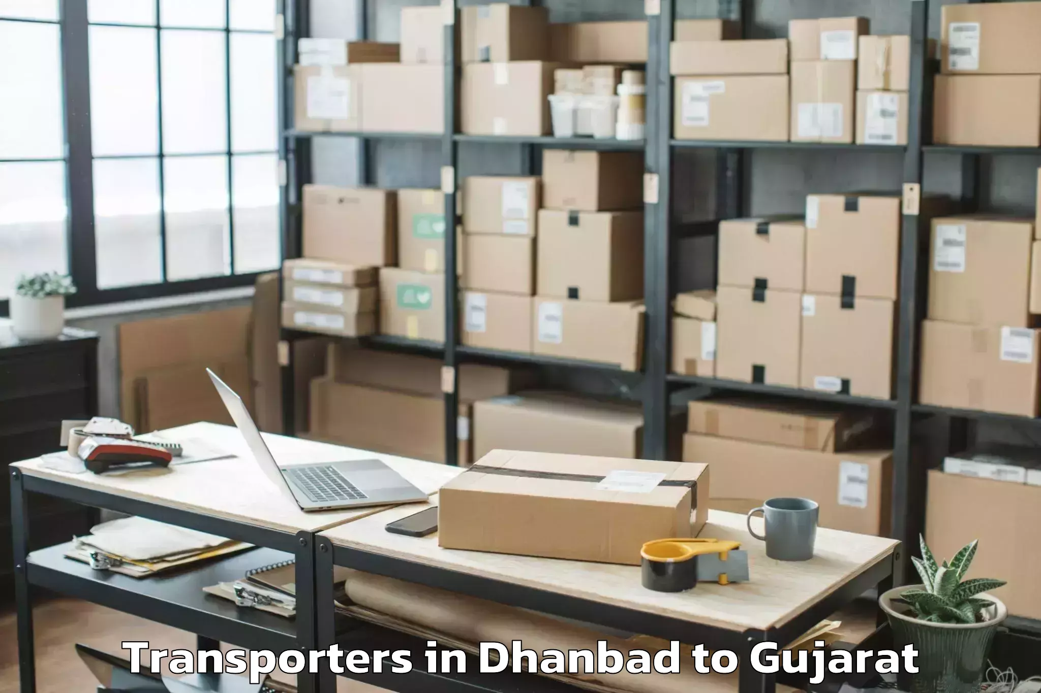 Book Dhanbad to Mahemdavad Transporters Online